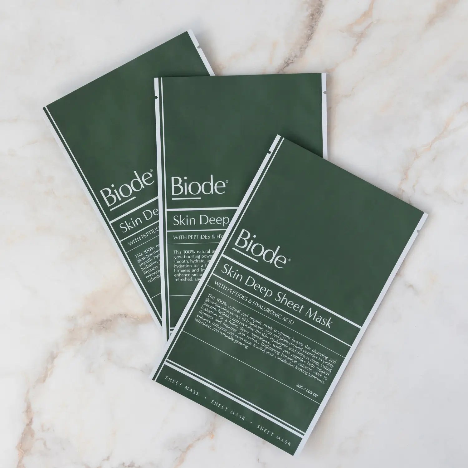 Skin Deep Sheet Mask with Peptides & Hyaluronic Acid | 3 Pack